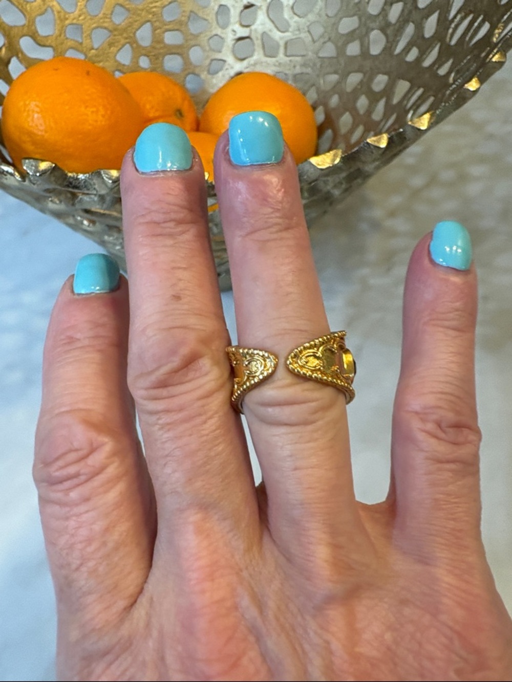 Julie Vos Trieste Statement Ring in Black - Picture 4 of 5